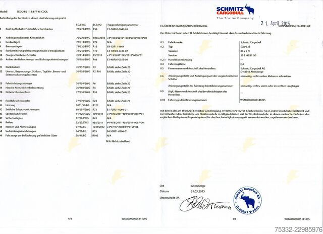 Frigorifik yarı römork Schmitz Cargobull 3 achs Tiefkühl Doppelst.Carrier 1350 Po