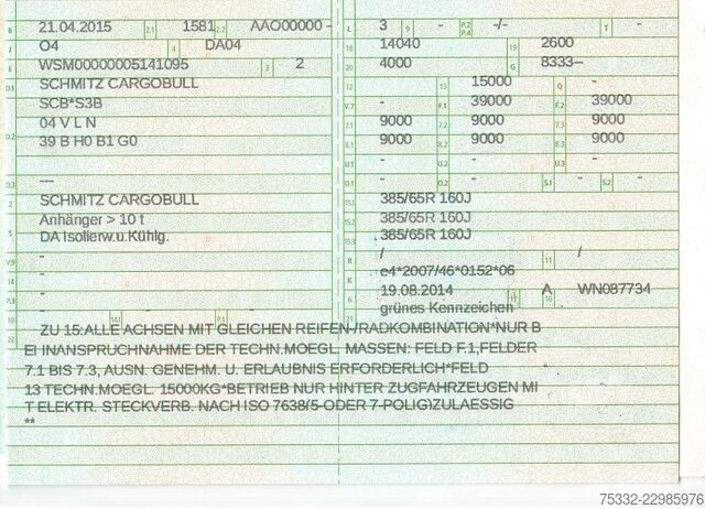 Frigorifik yarı römork Schmitz Cargobull 3 achs Tiefkühl Doppelst.Carrier 1350 Po