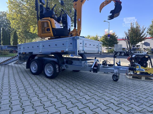 Minibager + sklápač + vibračná doska + dusadlo Berger Kraus BK1350JSR Komplettpaket *KUBOTA*