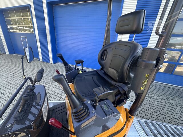 Minibager + sklápač + vibračná doska + dusadlo Berger Kraus BK1350JSR Komplettpaket *KUBOTA*