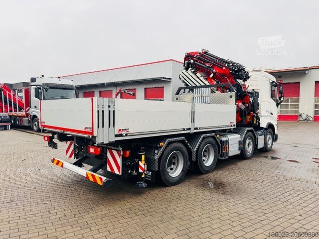 Vrachtauto met open laadbak VOLVO FH 500 8x4 Kran F710 RA2.27 Jib & Winde Sofort