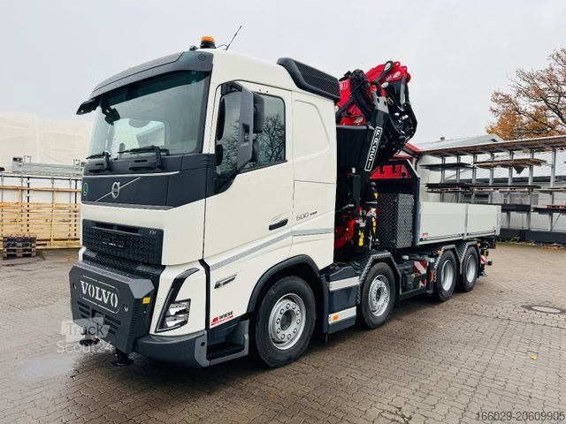 LKW mit Pritsche (offen) VOLVO FH 500 8x4 Kran F710 RA2.27 Jib & Winde Sofort