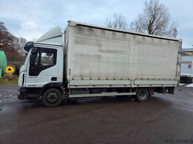 Tentinė furgonė IVECO 80-220 Eurocargo, Gardine, ladebordwand