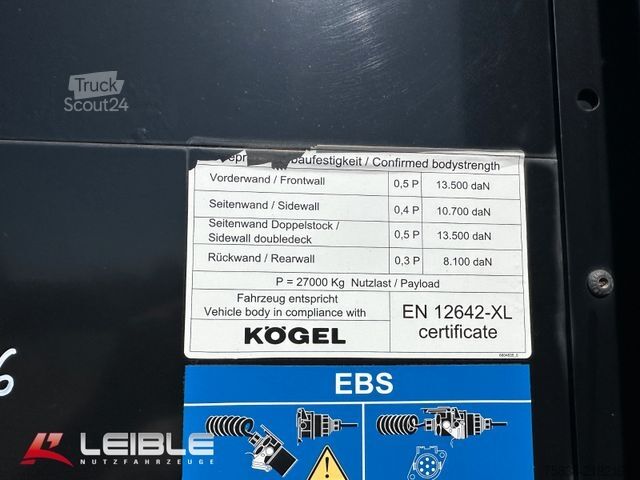 Odprta polprikolica s ponjavo KÖGEL SN 24*Tautliner*Zertifikat XL*SAF-Achsen*