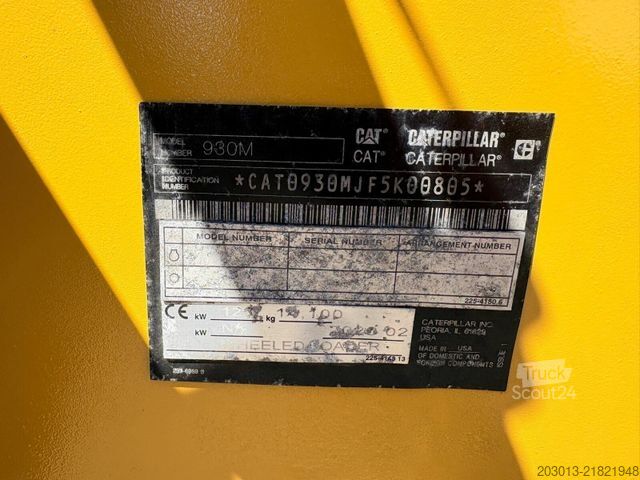 Колісний навантажувач CATERPILLAR 930M Radlader mit Schaufel 2.090 BTH