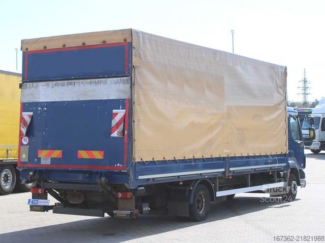 Nákladné auto s plochou korbou a plachtou DAF FA LF45, EURO 5, SIDEWALLS, TAIL LIFT