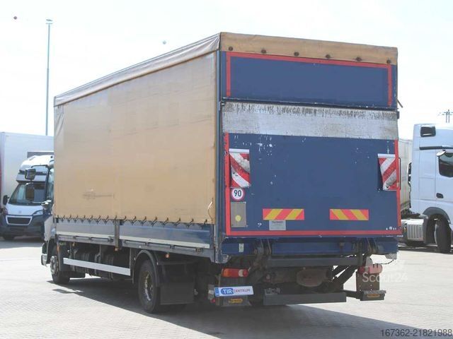 Nákladné auto s plochou korbou a plachtou DAF FA LF45, EURO 5, SIDEWALLS, TAIL LIFT