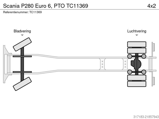 Chassis cabine Scania P280 Euro 6, PTO