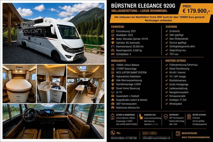 інтегрований автокемпер Bürstner Elegance I 920 G