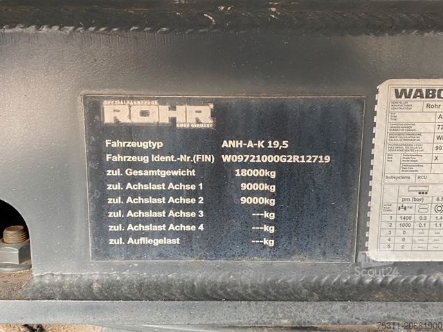 Tanktrailer ROHR Anhänger A3| 3x Kammern*Oben/Unten*Luft*ALU*BPW