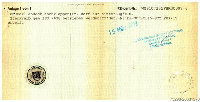 Oplegger met walking floor REISCH RSBS-25/24LK / Alu-Felgen / Lift / eletr. Dach