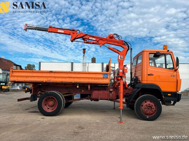 Camion ribaltabile trilaterale MERCEDES-BENZ 814/914/4x4/AK/Kran/Seilwinde/TÜV