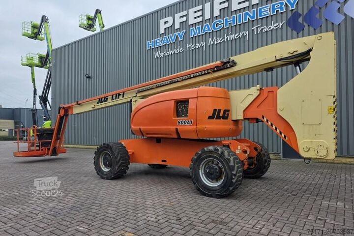 Scharnierende telescopische hoogwerker JLG 800AJ Diesel, 4x4x4 Drive, 26.5m Working Height, 1