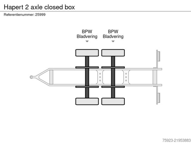 Suitcase Hapert 2 axle closed box