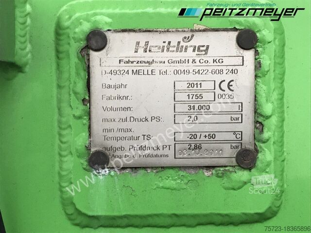 LKW mit Tankaufbau SILOAUFBAU 31 m³, 5 Kammern, Schiebedeckel