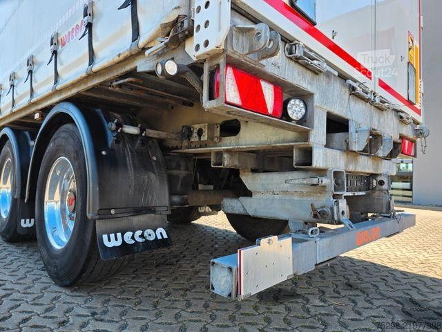 Atvira puspriekabė su tentu WECON APS218 / STAPLERHALTERUNG / Alu-Felgen