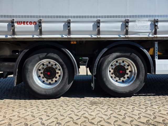 Atvira puspriekabė su tentu WECON APS218 / STAPLERHALTERUNG / Alu-Felgen