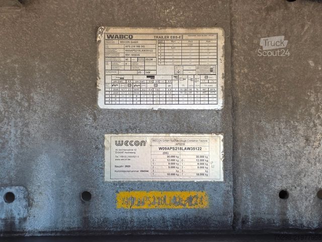 Atvira puspriekabė su tentu WECON APS218 / STAPLERHALTERUNG / Alu-Felgen