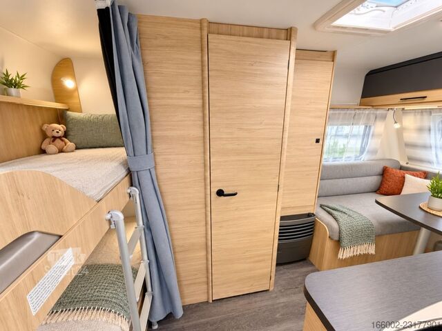Caravan STERCKEMAN Easy 380CE 1.300 kg, Etagenbetten hinten
