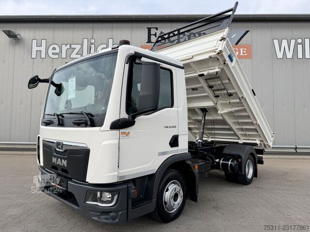 Trevägs tippbil MAN TGL 8.220 BB | MEILLER*3x Sitze*AC*2x AHK*Safety