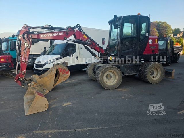 Riteņu ekskavators YANMAR B 75 W / POWERTILT / 3 Löffel / D-Masch