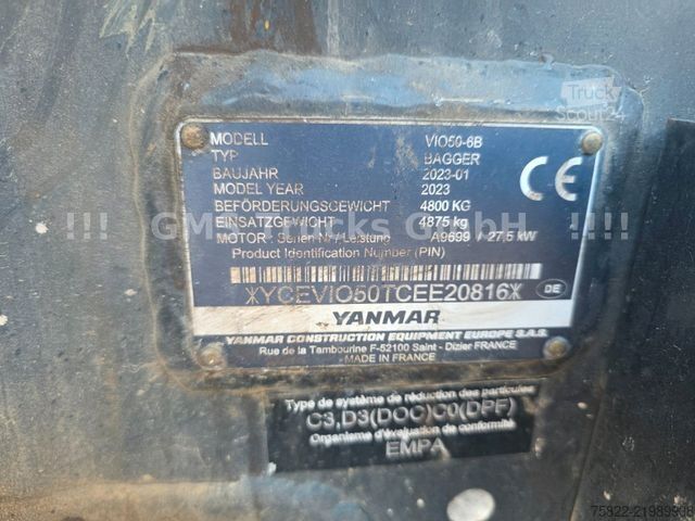 Mini-excavator YANMAR VIO 50 - 6B / POWERTILT / 3 Löffel / D-Masch