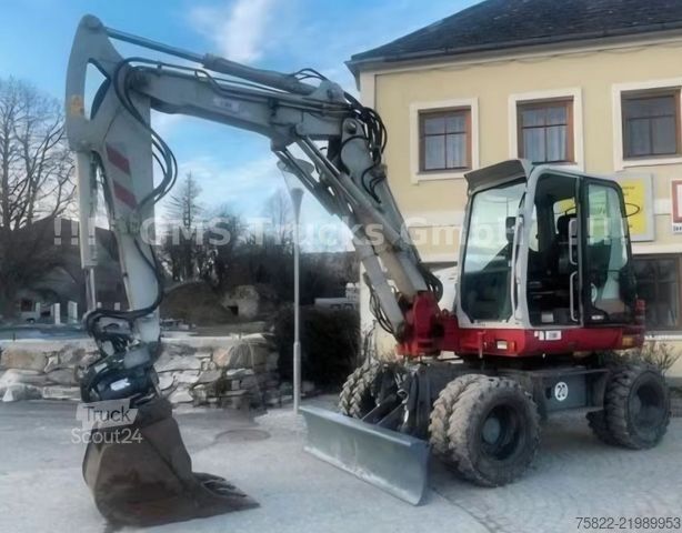 Mobilbagger TAKEUCHI TB 295 W / POWERTILT OQ45 / Planierschild