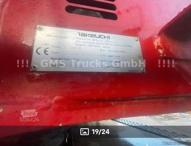 Mobilbagger TAKEUCHI TB 295 W / POWERTILT OQ45 / Planierschild