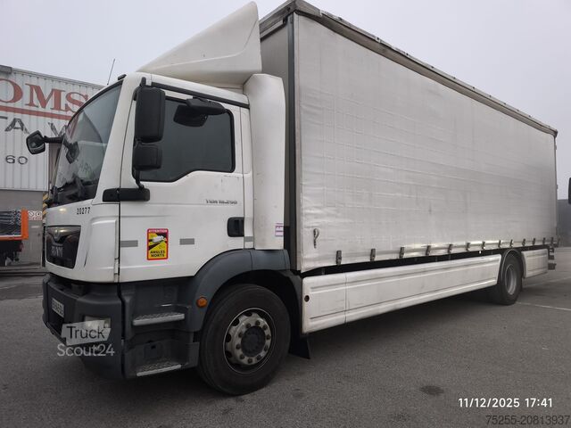 φορτηγό πλατφόρμα με μουσαμά MAN 18.290 TGM