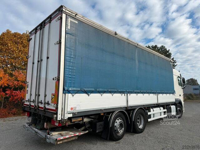 Platós teherautó ponyvával DAF XF480 / Retarder / 6x2
