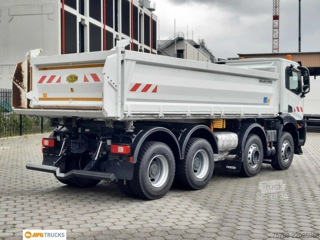 Trojstranný sklápací nákladný automobil IVECO X-WAY 480 8X4/4 Meiller Bordmatik Intarder AHK