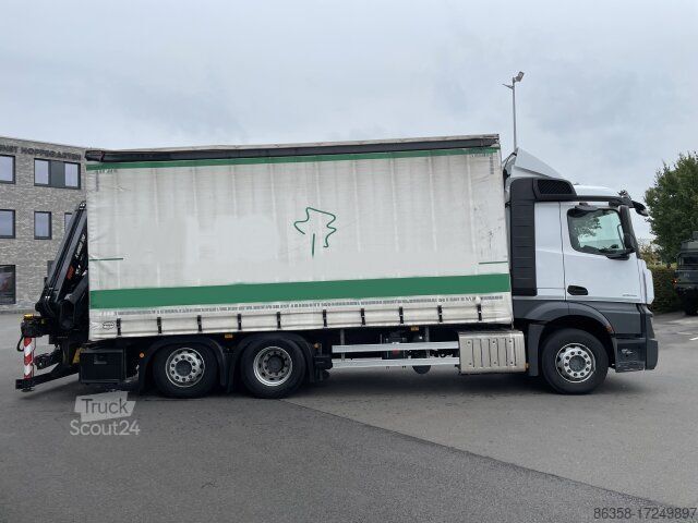 Ladbil med presenning MERCEDES-BENZ Actros 2542 L Schiebeplane Heckkran AHK Klima