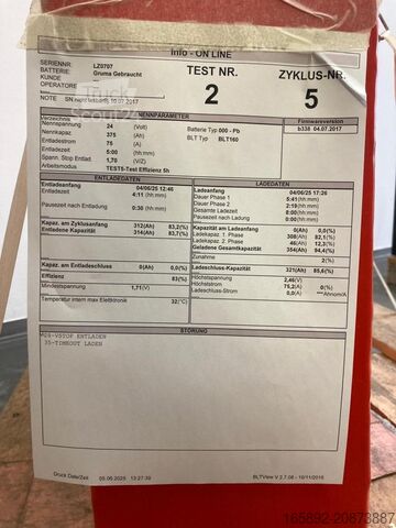 Baterie vysokozdvižného vozíku GRUMA 24 Volt 3 PzS 375 Ah