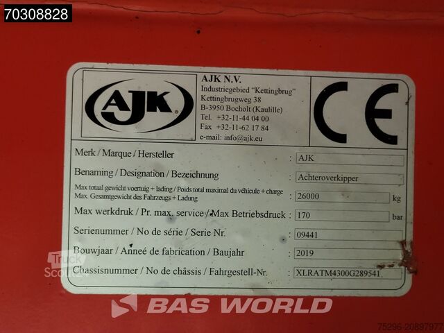 Standard-SZM DAF CF 480 CF 6X4 Tractorhead + 12m3 AJK tipper wec...