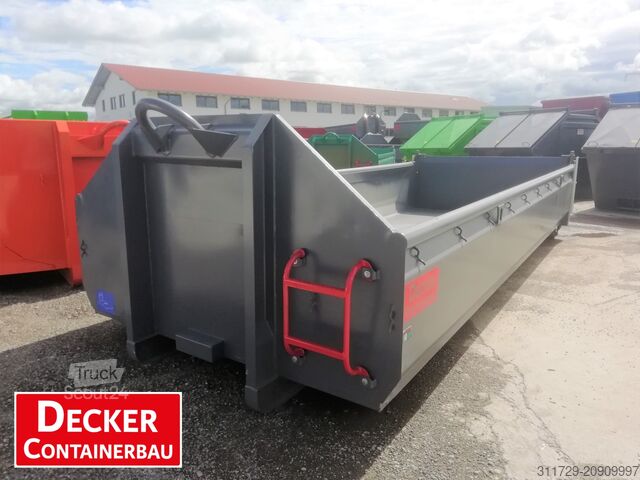 Conteneur à benne amovible Decker Containerbau Abrollcontainer, Bayernbox, Pendelklappe
