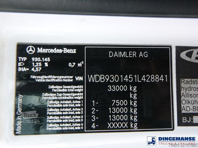 Chassi med hytt Mercedes-Benz Actros 2632 6x4 chassis