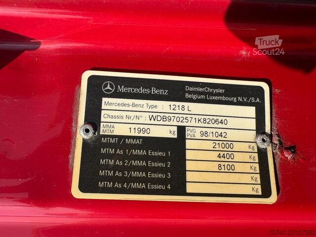 System med krogarm Mercedes-Benz Atego 1218 + HYVALIFT HAAKARM SYSTEEM + MANUAL