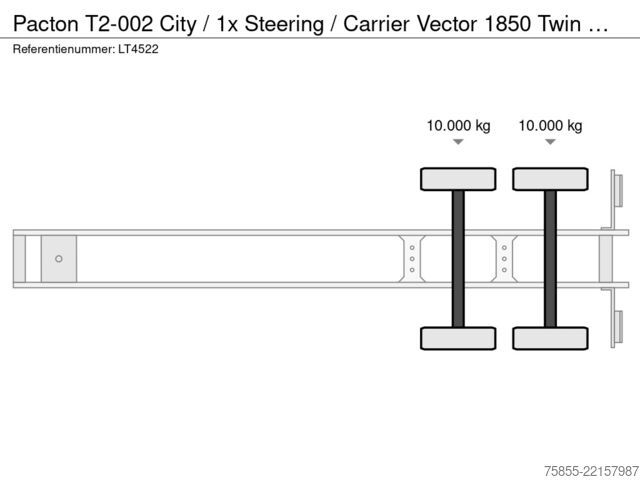 Prevoz v hladilniku/zamrznjenem stanju Pacton T2-002 City / 1x Steering / Carrier Vector 1850...