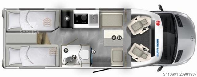 Half-integraal camper EURAMOBIL Xtura XT 686 EF verfügbar ca. 02.2026!