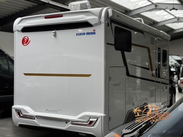 Half-integraal camper EURAMOBIL Profila T 726EF 3 x Mondial Pakete FAS 4,5t MBUX