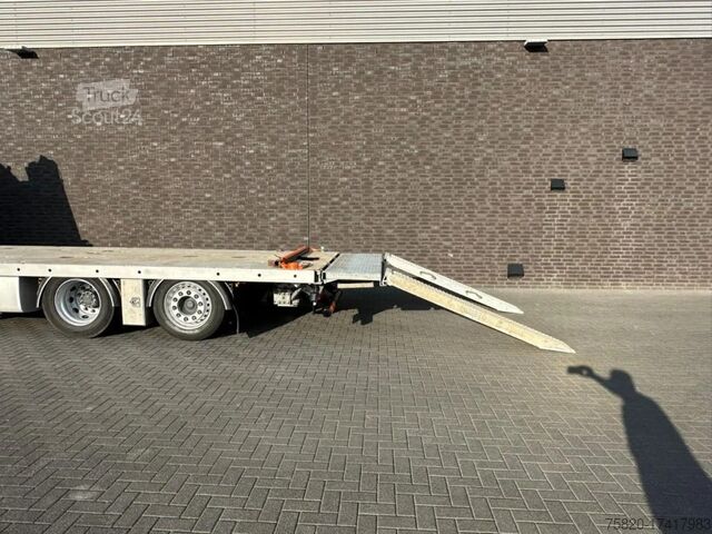 Camion-grue DAF CF 450 8X2 OPRIJWAGEN/MACHINE TRANSPORTER + PAL...