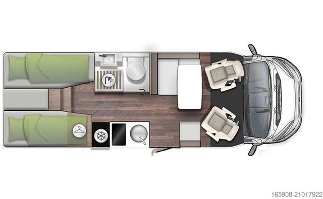 Half-integraal camper FORSTER T 699 EB Hubett Modell 2026 Messe Aktion
