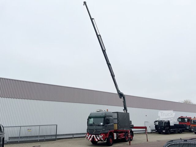 Grue montée sur camion Mercedes-Benz Actros 3346 AK 6x6 Actros 3346 AK 6x6, 134t Anhängelast WSK, Heckkran Fassi F420AXP.26, Funk, Winde