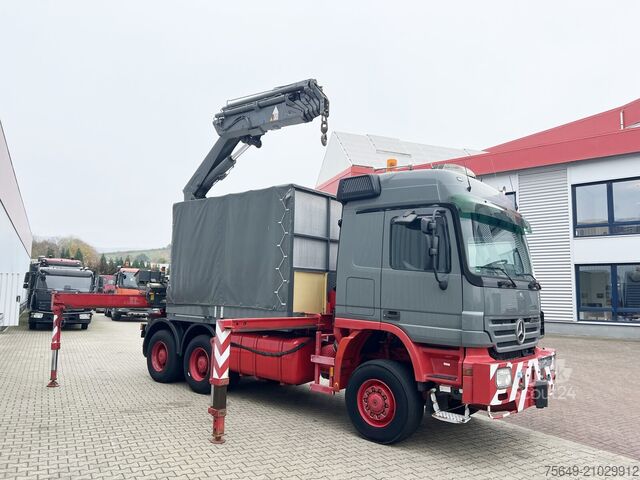 Grue montée sur camion Mercedes-Benz Actros 3346 AK 6x6 Actros 3346 AK 6x6, 134t Anhängelast WSK, Heckkran Fassi F420AXP.26, Funk, Winde