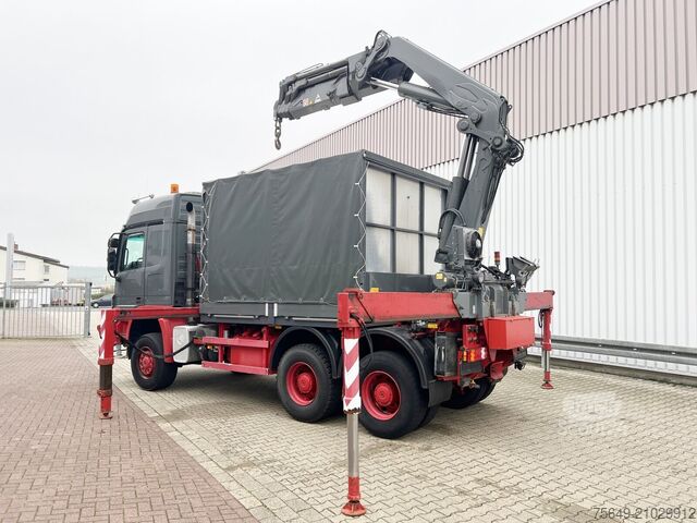 Grue montée sur camion Mercedes-Benz Actros 3346 AK 6x6 Actros 3346 AK 6x6, 134t Anhängelast WSK, Heckkran Fassi F420AXP.26, Funk, Winde