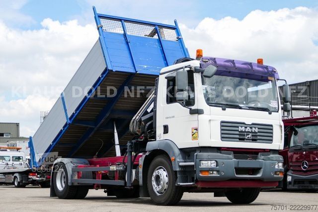 Tippbil MAN TGM 18.330 Kipper Kran Hiab Funk