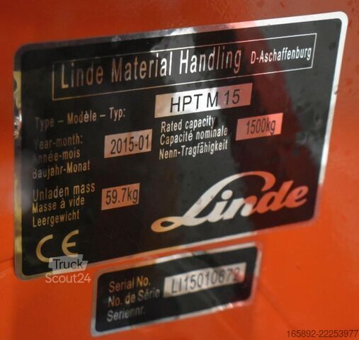 Handmatige palletwagen Linde HPT M 15