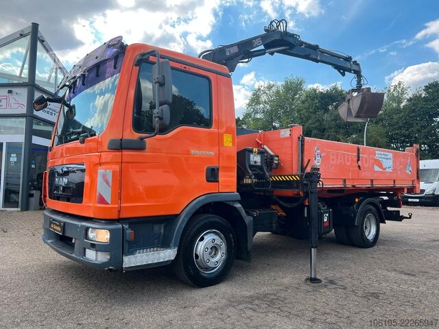 Sonstige MAN TGL 12.220*3-Seiten KIpper+HIAB 077BS-2 DUO KRAN