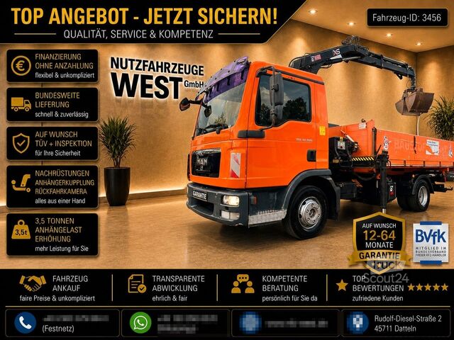 Sonstige MAN TGL 12.220*3-Seiten KIpper+HIAB 077BS-2 DUO KRAN