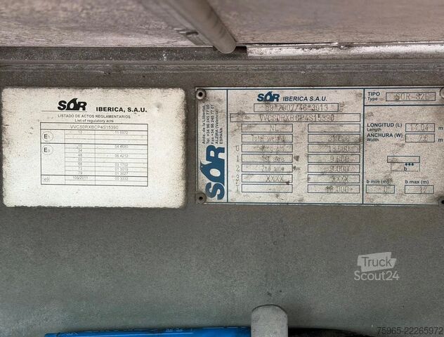 Koeloplegger Sor SP71-SR2FR 2-AS STUURAS 270 CM HOOG 250 CM B